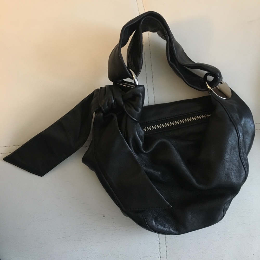 Kooba Small Black Leather Bag with Pouch